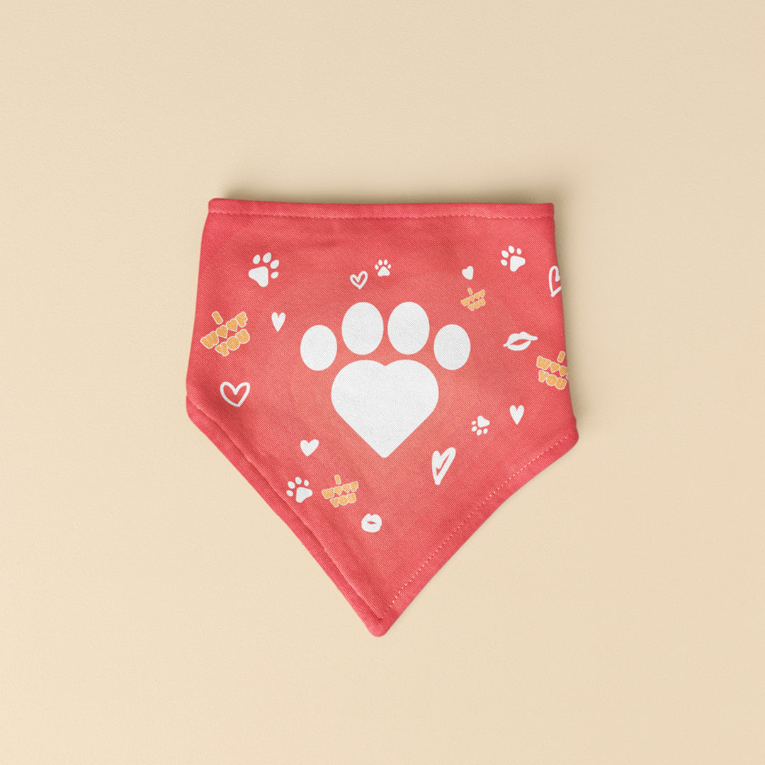 I WOOF YOU BANDANA